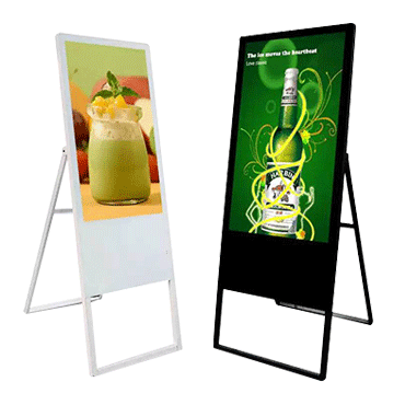 Portable mobile digital signage poster LCD advertising display