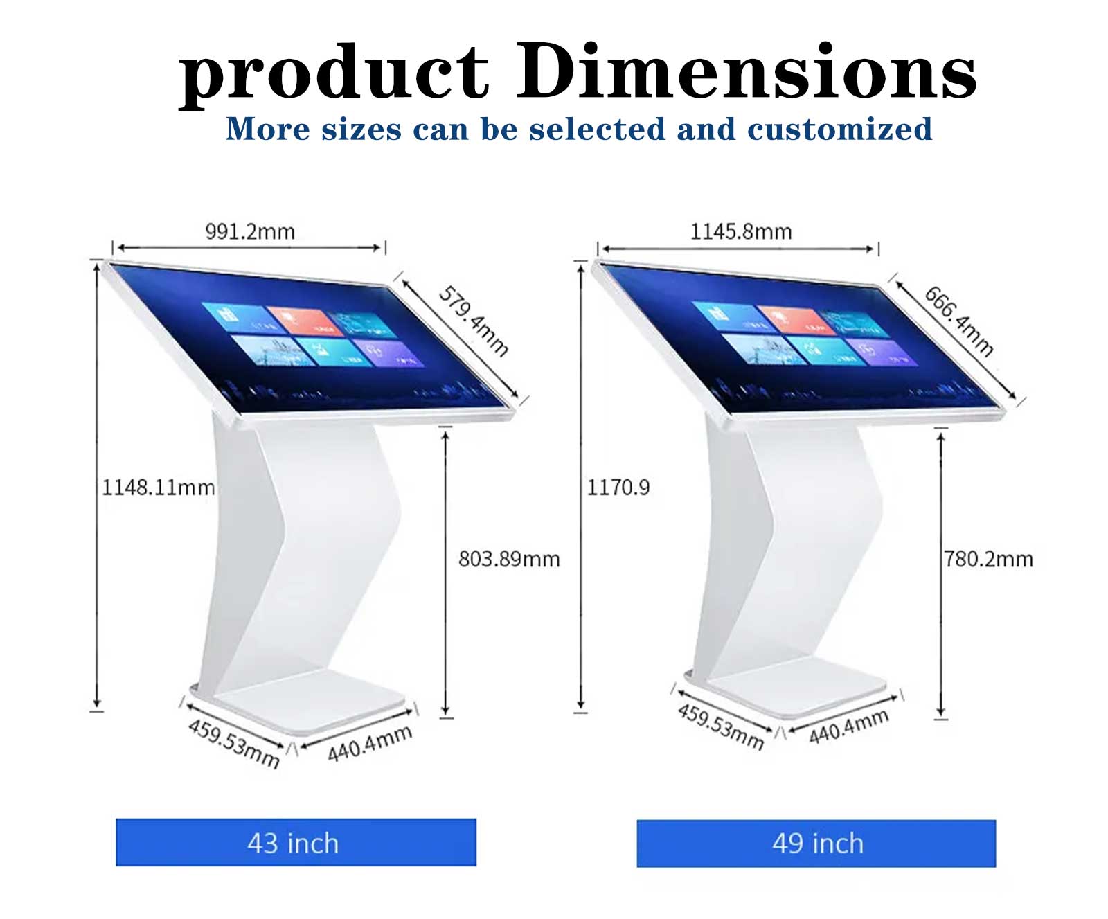 Interactive touch screen kiosk