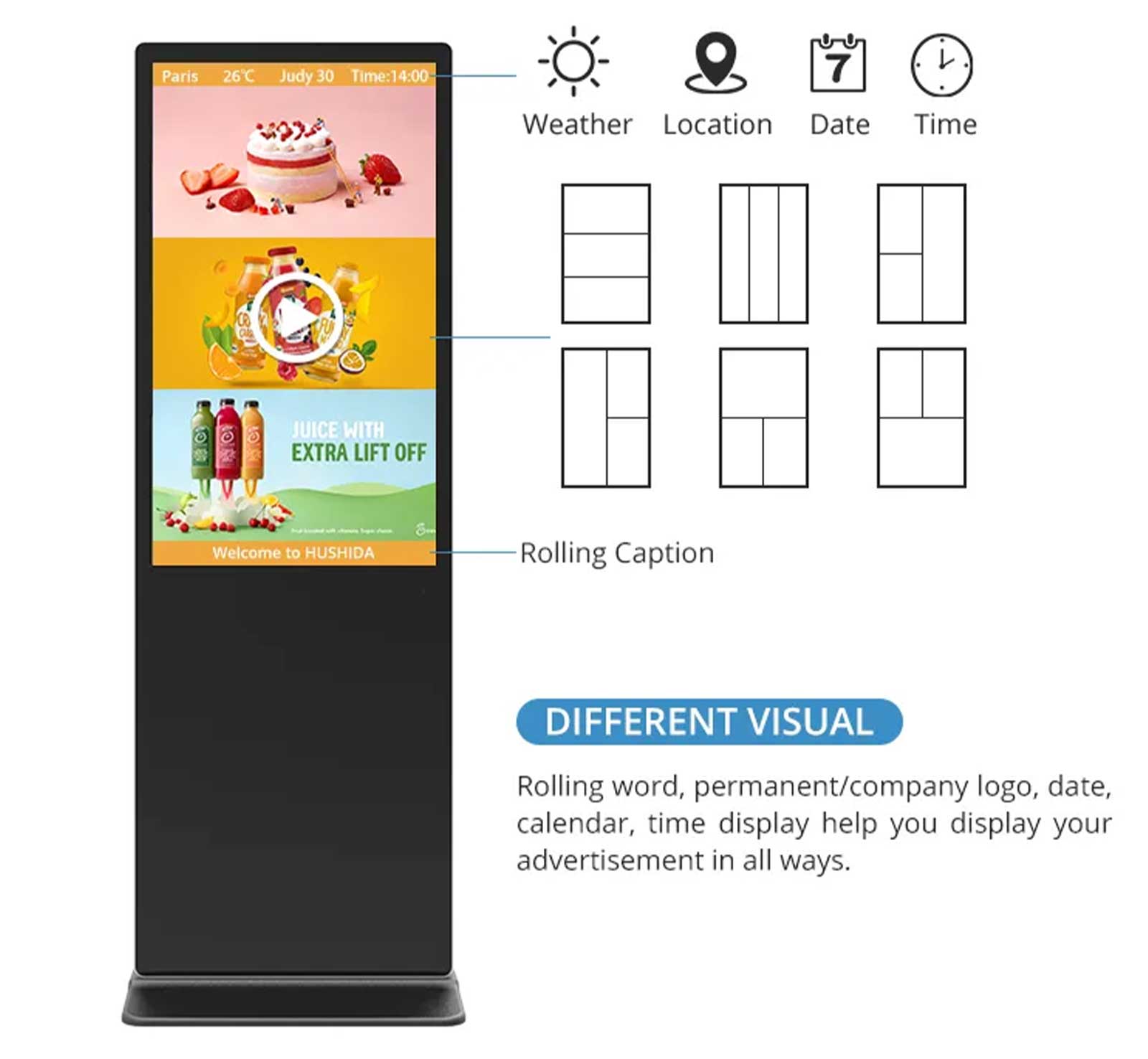 LCD TV Touch Screens Kiosk
