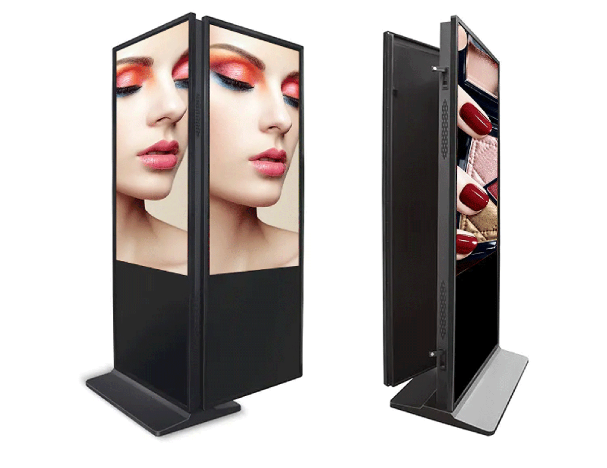 Indoor double-sided digital signage