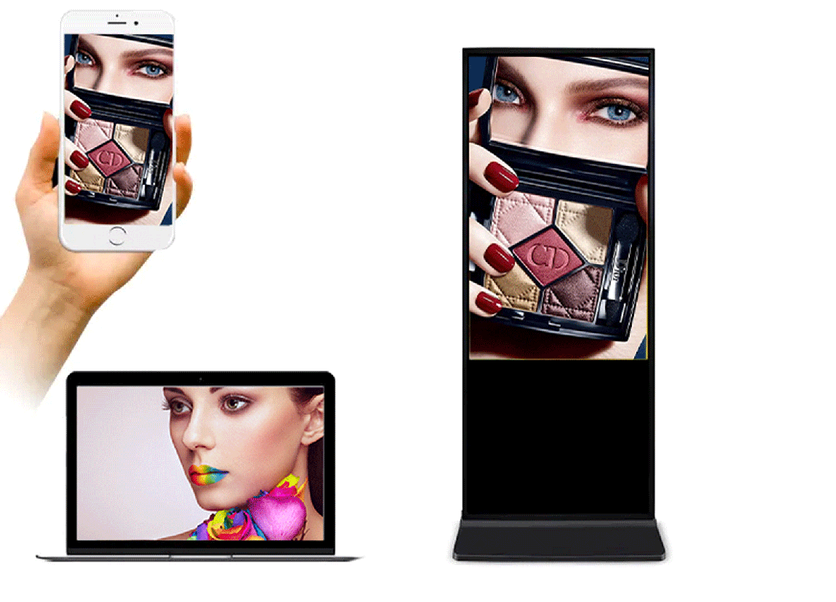 Indoor double-sided digital signage