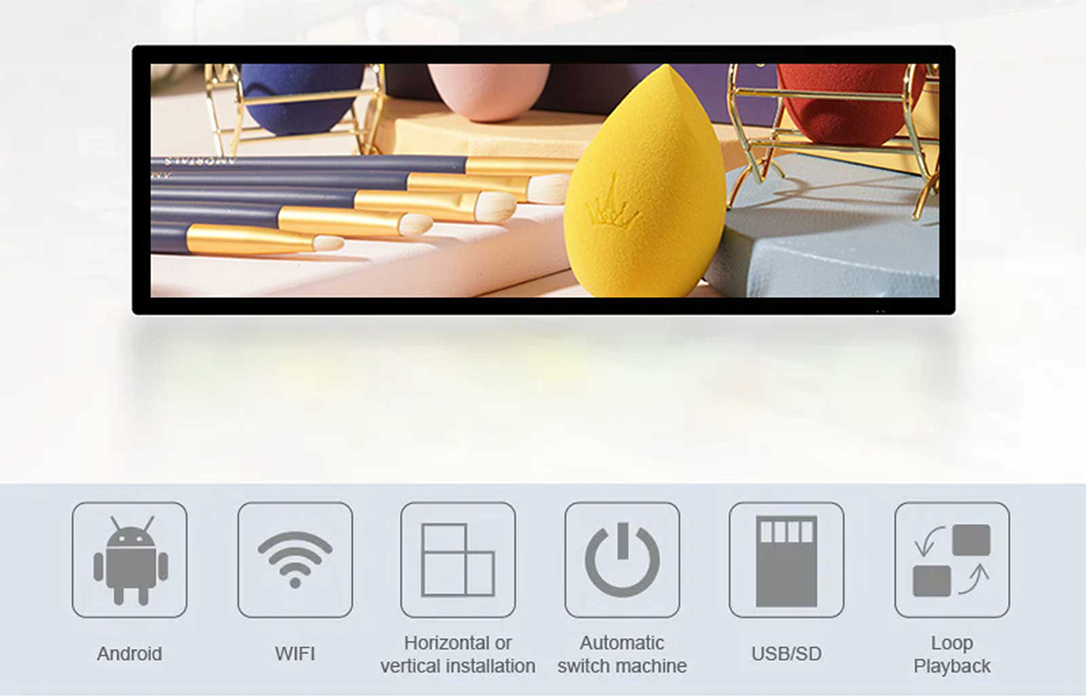 Stretched bar LCD display Stretched bar LCD display