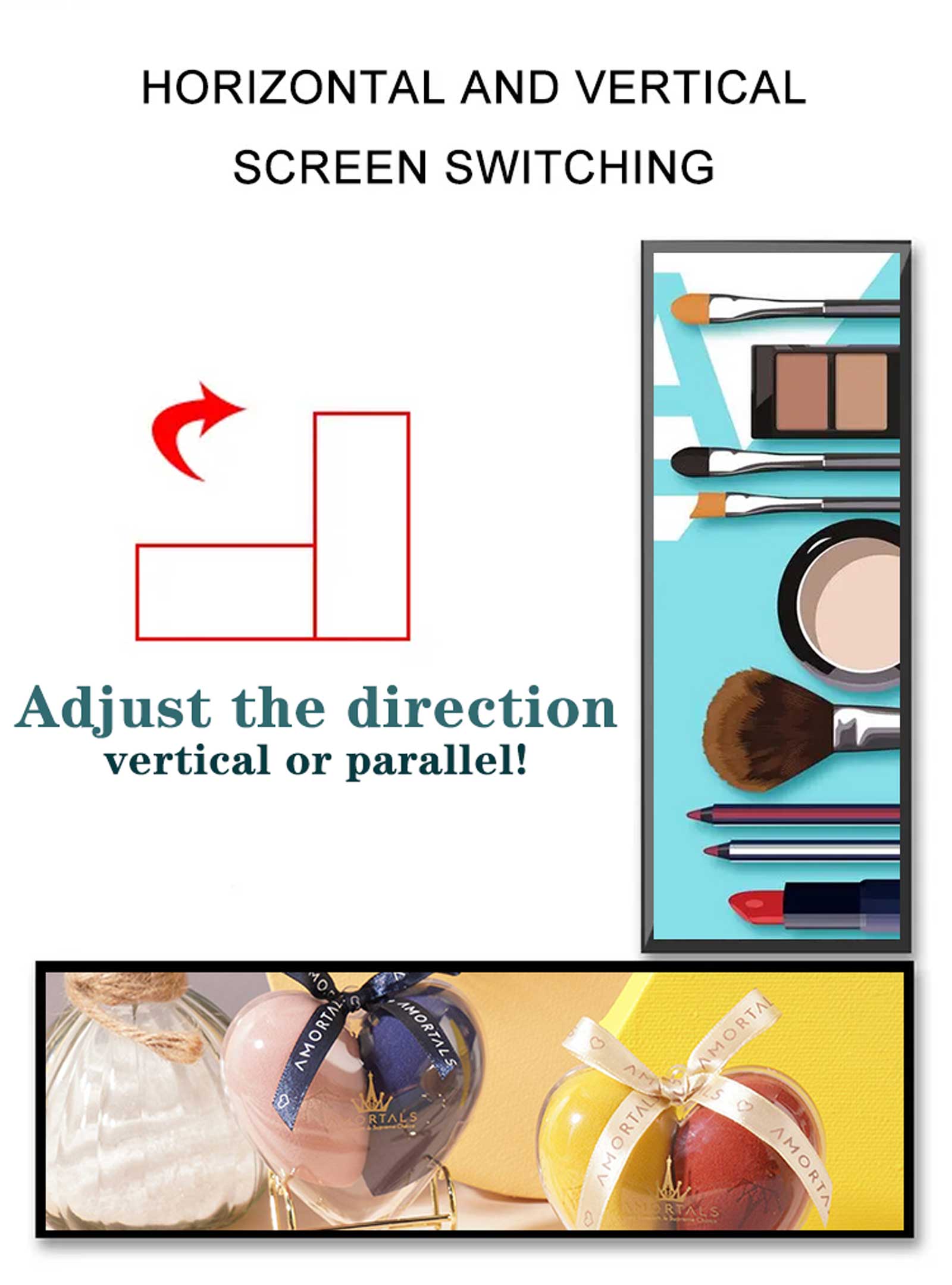 Stretched bar LCD display