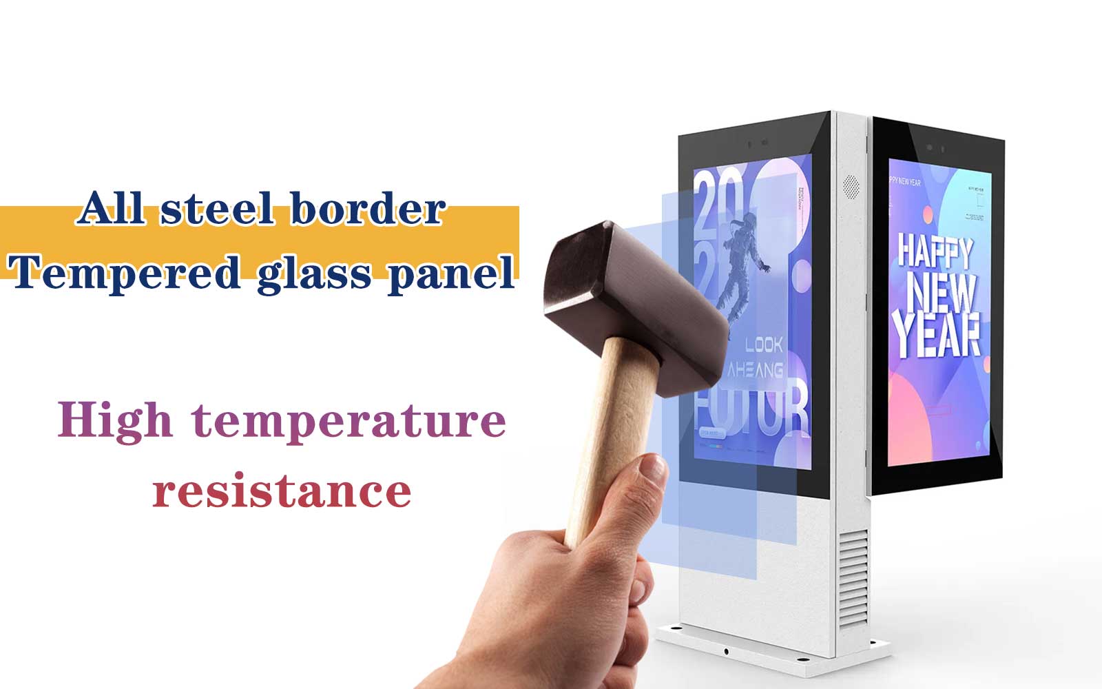Outdoor double-sided digital signage