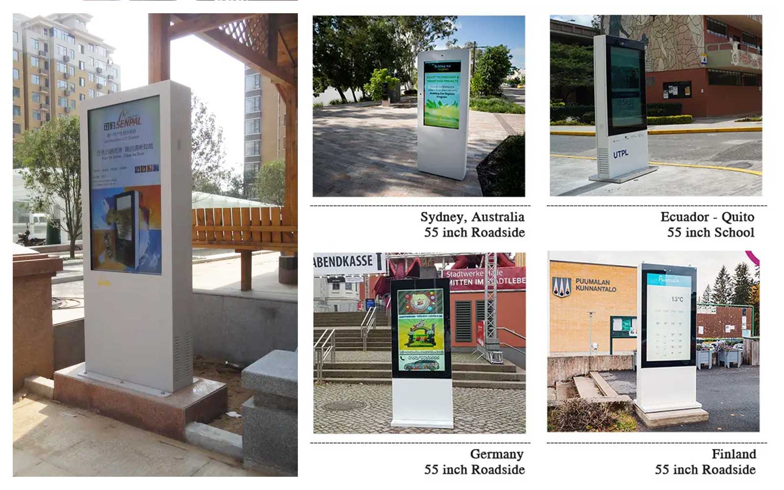 Outdoor double-sided digital signage