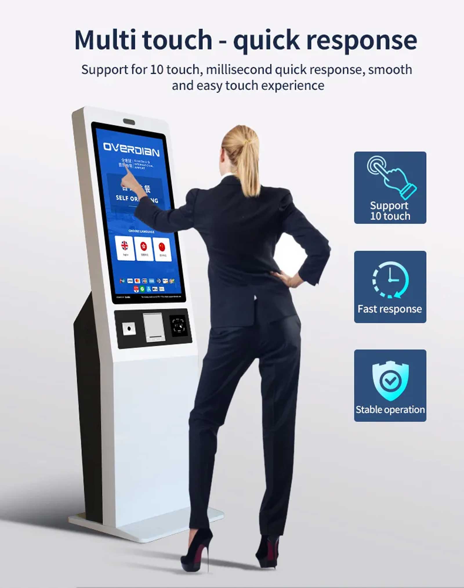 Smart Touch LCD Screen Information Inquiry Kiosk