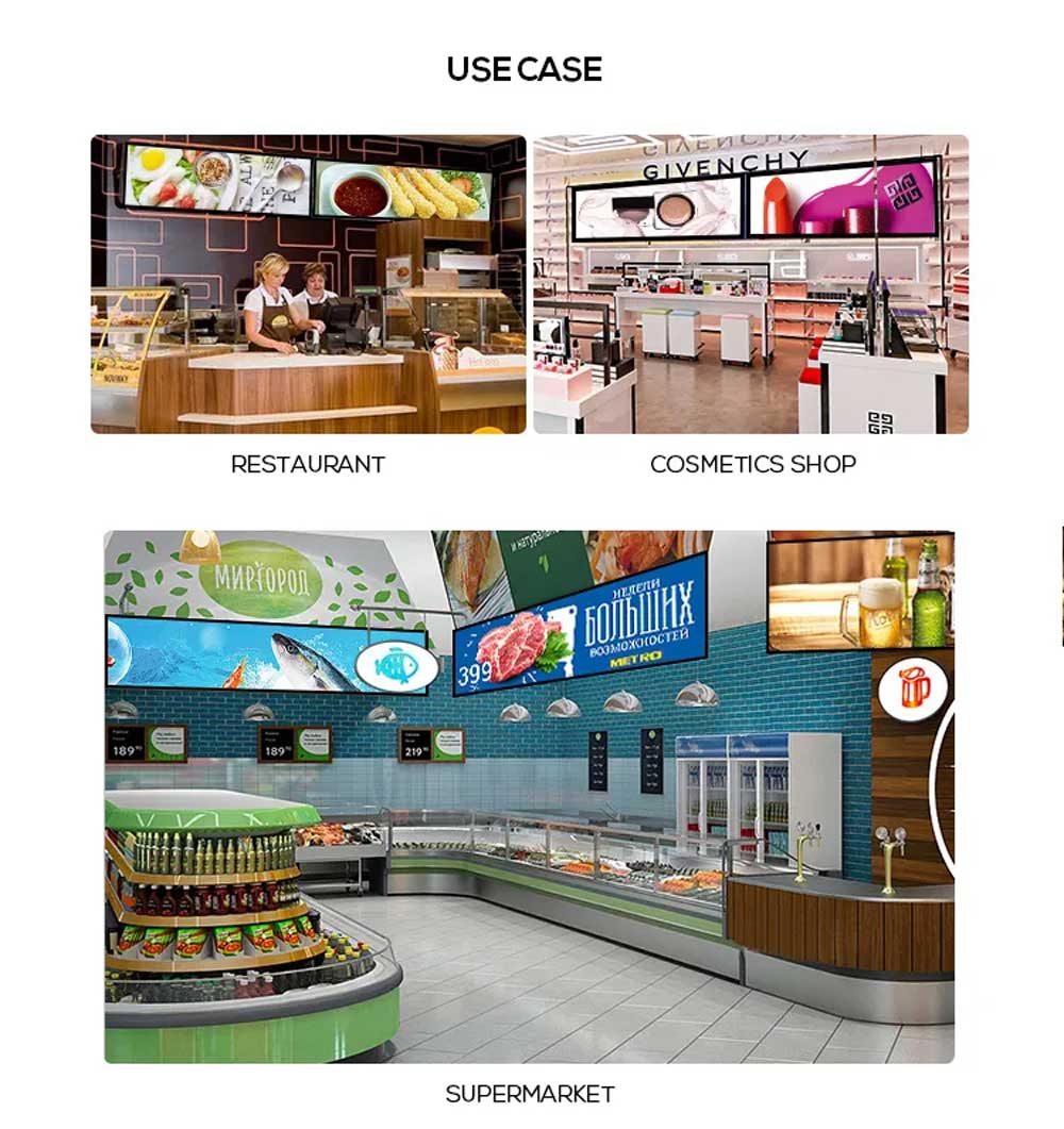 Ultra wide Digital Signage Display Ultra wide Digital Signage Display