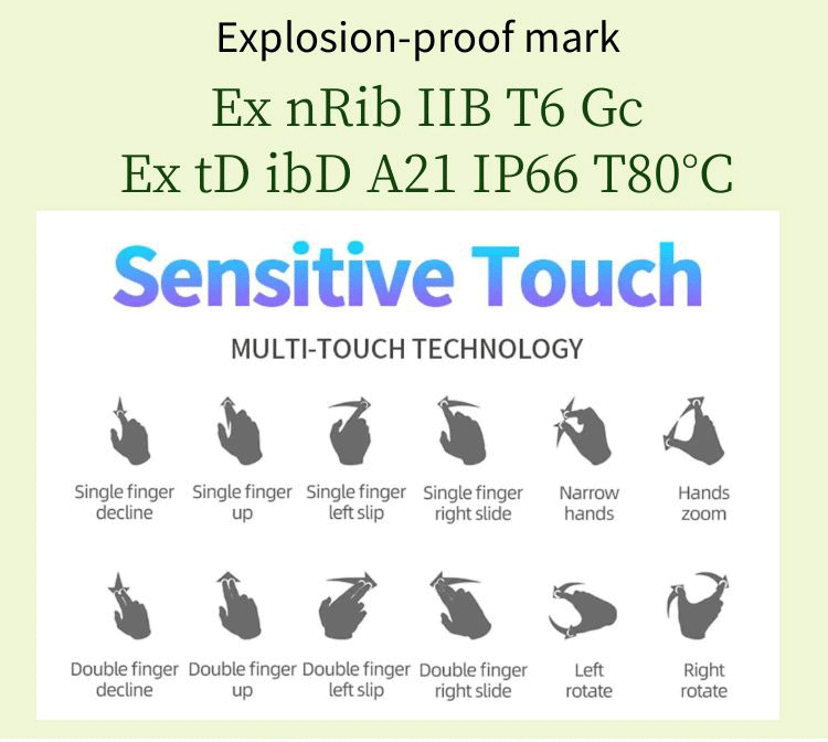 Explosion-proof touch screen