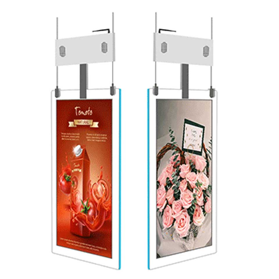 The advantages of hanging double-sided digital signage