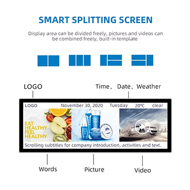 Stretched liquid crystal display applications