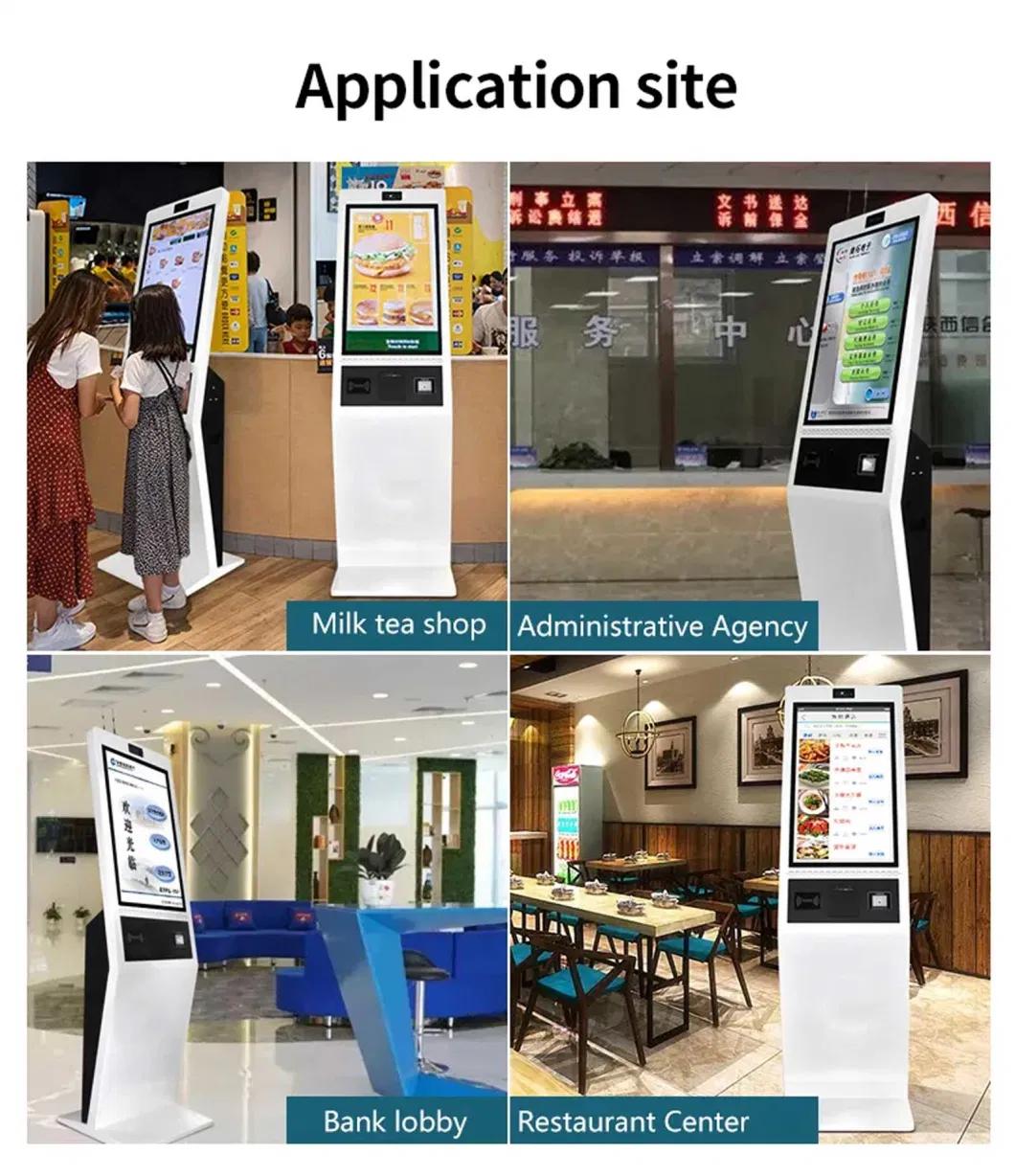 Semi Desktop Wireless Scanning Smart Charging Touch Monitor Fast Food Restaurant Digital Self service Meal Ordering Kiosk machine
